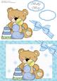 Adorable Baby Boy Teddy with Toy's