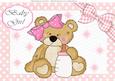 Adorable Baby Girl Teddy with Baby Bottle A4