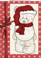 Gorgeous Teddy with Dark Red Hat & Scarf A4
