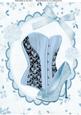 Lovely Light Blue Corset & Shoe A4