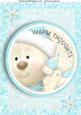 Cute Christmas Bear in Oval Frame A4