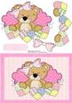Adorable Baby Girl Teddy with Patchwork Hearts