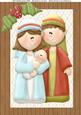 Mary,joseph & Baby Jesus with Large Holly A4