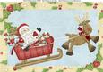 Santa & His Reindeer Guiding the Way A4
