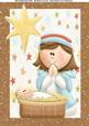 Mother Mary & Baby Jesus A4