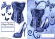 Navy Blue Corset & Ladies Shoe
