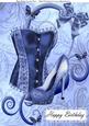 Navy Blue Corset & Ladies Shoe A4