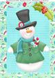 Large Snowman with Dark Green Coat A4