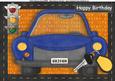 Large Blue Car with Traffic Lights & Keys A4