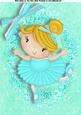 Lovely Blonde Ballerina in Aqua Dress A4