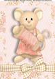 Adorable Mouse with Pink Cotton Reel A4