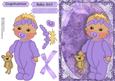 Lovely Baby Girl in Lilac Baby Grow