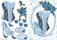 Lovely Pale Blue Corset & Glitzy Shoe