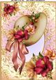 Beautiful Ladies Hat with Flowers & Berries A4