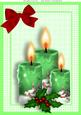 Beautiful Green Christmas Candle's A4