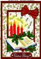 Beautiful White Candle's with Holly A4