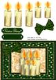 Beautiful White Candle's in Green Star Frame