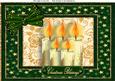 Beautiful White Candle's in Green Star Frame A4
