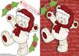 Cute Tatty Teddy with Dark Red Santa Hat