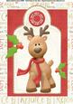 Reindeer with Lovely Red Scarf A4