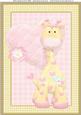 Lovely Pink & Yellow Giraffe A4