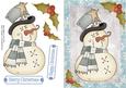 Lovely Snowman with Grey Hat & Scarf