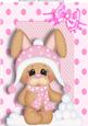 Cute Christmas Bunny with Snowballs A4