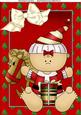 Baby Dressed Up as Santa with Toys A4