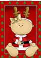 Santa Baby with Reindeer Antlers A4