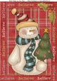 Vintage Santa with Christmas Tree A4