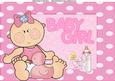 Baby Girl with Pink Duck A4