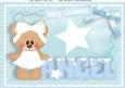 Cute Angel Bear with Blue Angel Writing A4