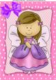 Pretty Purple & Pink Fairy A4