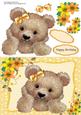 Gorgeous Brown Fuzzy Bear with Gold Bow