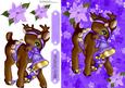 Beautiful Brown Reindeer with Purple Bell's