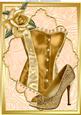 Beautiful Gold Corset & Shoe A4