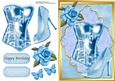 Beautiful Pale Blue Corset & Shoe