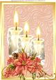 Beautiful Cream Candles with Flowers A4