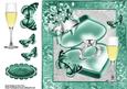 Beautiful Silver Engagement Ring in Teal Box 8x8
