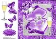 Beautiful Silver Engagement Ring in Purple Box 8x8