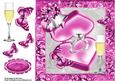 Beautiful Silver Engagement Ring in Hot Pink Box 8x8