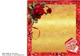 Red Rose Insert with Gold Engagement 8x8