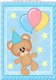 Birthday Bear with Balloon's A4