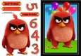 Fluffy Red Bird With Balloons