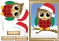 Festive Owl With Tartan Belly