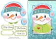 Cute Snowman In Blue Ear Muffs