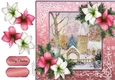 Beautiful Christmas Church With Lillies 8x8