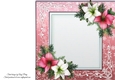 Beautiful Pink Christmas Frame With Lillies 8x8