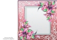 Beautiful Pink Snowflake Frame With Purple And Pink Lillies 8x8 Insert