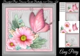 Beautiful Pink Flowers With Butterfly 8x8 Mini Kit